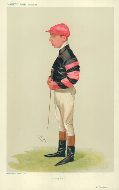 Arthur Templeman, una estrella en ascenso, 7 de noviembre de 1906, caricatura de Vanity Fair de Leslie Matthew Ward